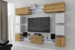 Anbauwand Wohnwand Wohnwände Schrankwand Modernes Wohnzimmer C80N