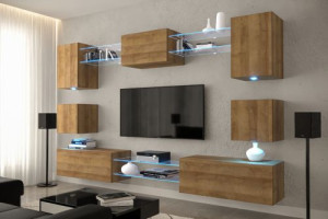 Anbauwand Wohnwand Wohnwände Schrankwand Modernes Wohnzimmer Nowara N1 New