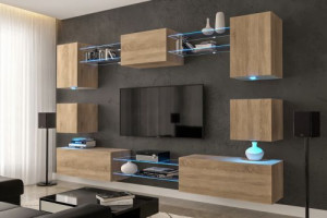 Anbauwand Wohnwand Wohnwände Schrankwand Modernes Wohnzimmer Nowara N1 New