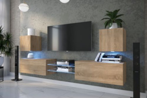 Anbauwand Wohnwand Wohnwände Schrankwand Modernes Wohnzimmer D144 1A