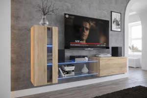 Anbauwand Wohnwand Wohnwände Schrankwand Modernes Wohnzimmer C45N