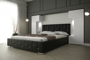 Wohnwand für Schlafzimmer Schrankwand Möbel Schlafzimmermöbel Modernes Möbelset Schafzimmerschränke Panama M3