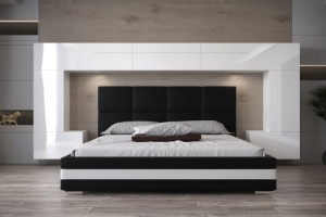 Wohnwand für Schlafzimmer Schrankwand Möbel Schlafzimmermöbel Modernes Möbelset Schafzimmerschränke Panama M6 1B