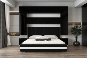 Wohnwand für Schlafzimmer Schrankwand Möbel Schlafzimmermöbel Modernes Möbelset Schafzimmerschränke Panama M4 1B