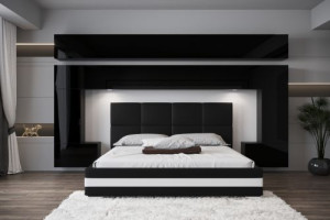Wohnwand für Schlafzimmer Schrankwand Möbel Schlafzimmermöbel Modernes Möbelset Schafzimmerschränke Panama M5 1A