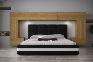 Wohnwand für Schlafzimmer Schrankwand Möbel Schlafzimmermöbel Modernes Möbelset Schafzimmerschränke Panama M6 1C