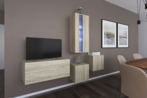 Anbauwand Wohnwand Wohnwände Schrankwand Modernes Wohnzimmer NEU Savona N293 1B