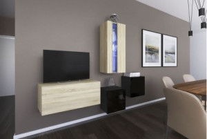 Anbauwand Wohnwand Wohnwände Schrankwand Modernes Wohnzimmer NEU Savona N293 1A