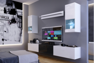 Kartal N28- Modernes Wohnzimmer, Wohnwand, Wohnschrank, Schrankwand, Möbel