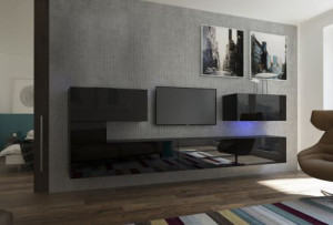 Cartilla N12 Modernes Wohnzimmer, Wohnwand, Wohnschrank, Schrankwand, Möbel