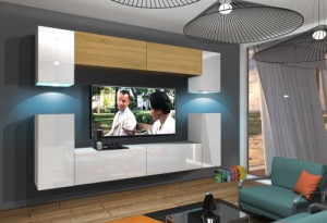 Anbauwand Wohnwand Wohnwände Schrankwand Modernes Wohnzimmer NEU Rodos N43 1B