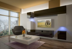 Prag N5 Modernes Wohnzimmer Wohnwand Wohnschrank Schrankwand Möbel Mediawand