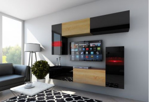 Anbauwand Wohnwand Wohnwände Schrankwand Modernes Wohnzimmer NEU Future 31 1B