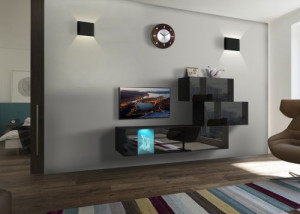 Gemini N84- Modernes Wohnzimmer, Wohnwand, Wohnschrank, Schrankwand, Möbel