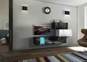 Gemini N84- Modernes Wohnzimmer, Wohnwand, Wohnschrank, Schrankwand, Möbel