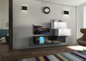 Gemini N84- Modernes Wohnzimmer, Wohnwand, Wohnschrank, Schrankwand, Möbel