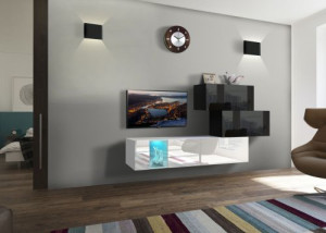 Gemini N84- Modernes Wohnzimmer, Wohnwand, Wohnschrank, Schrankwand, Möbel