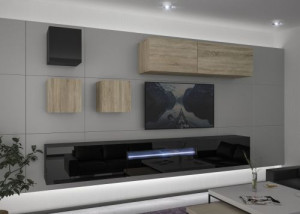 Anbauwand Wohnwand Wohnwände Schrankwand Modernes Wohnzimmer NEU Molla N277 1A