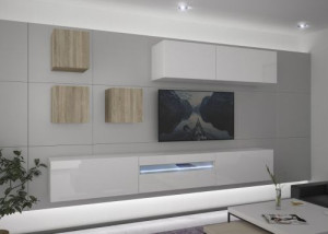 Anbauwand Wohnwand Wohnwände Schrankwand Modernes Wohnzimmer NEU Molla N277 1A