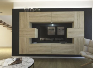 Monaco N4 Modernes Wohnzimmer Wohnwand Wohnschrank Schrankwand Möbel Mediawand