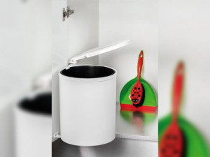 13 Liter Automatischer Abfalleimer Weiß für Küche Mülleimer runde Müllbehälter