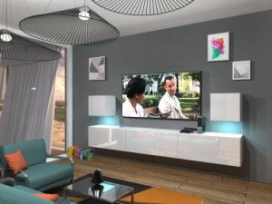 Lace N22- Modernes Wohnzimmer, Wohnwand, Wohnschrank, Schrankwand, Möbel