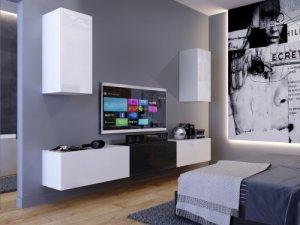 Markus N24- Modernes Wohnzimmer, Wohnwand, Wohnschrank, Schrankwand, Möbel