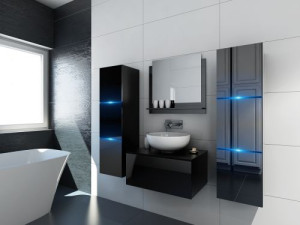 Badezimmermöbel Badmöbel Badeschrank Badezimmerschrank Hochglanz  Like 2-8
