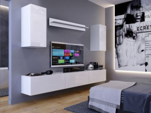 Dylan N27 Modernes Wohnzimmer Wohnwand Wohnschrank Schrankwand Möbel Mediawand