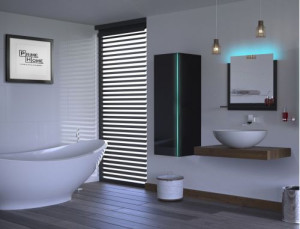 Badezimmermöbel Badmöbel Badeschrank Badezimmerschrank Hochglanz ALIUS 9 I