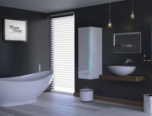 Badezimmermöbel Badmöbel Badeschrank Badezimmerschrank Hochglanz ALIUS 11 I