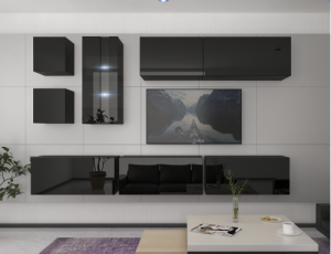 Oslo N280 - Modernes Wohnzimmer, Wohnwand, Wohnschrank, Schrankwand, Möbel