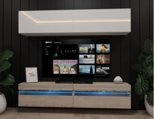 Anbauwand Wohnwand Wohnwände Schrankwand Modernes Wohnzimmer NEU Marco E1