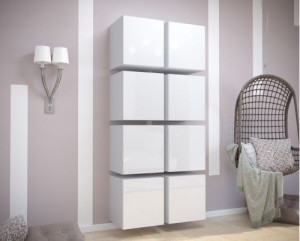 Anbauwand Wohnwand Wohnwände Schrankwand Modernes Wohnzimmer NEU Elize  E10