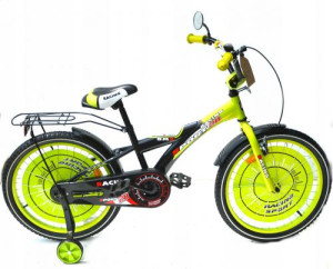 BMX Kinderfahrrad auf einem Kreis von 20 Zoll Seitenrädern