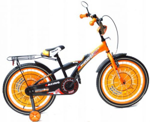 BMX Kinderfahrrad auf einem Kreis von 20 Zoll Seitenrädern