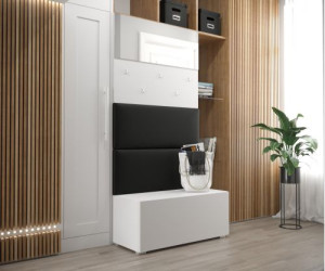 Flur Dielenmöbel Garderobenschrank Dielenschrank Schuhschrank Flurmöbel Set Spiegel  GF78
