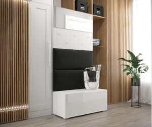Flur Dielenmöbel Garderobenschrank Dielenschrank Schuhschrank Flurmöbel Set Spiegel  GF78