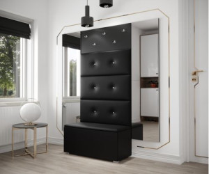Flur Dielenmöbel Garderobenschrank Dielenschrank Schuhschrank Flurmöbel Set Spiegel  GF79