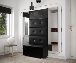 Flur Dielenmöbel Garderobenschrank Dielenschrank Schuhschrank Flurmöbel Set Spiegel  GF79