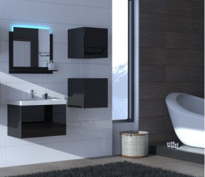 Badezimmermöbel Badmöbel Badeschrank Badezimmerschrank Hochglanz ALIUS 21