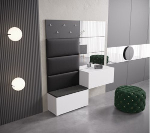 Flur Dielenmöbel Garderobenschrank Dielenschrank Schuhschrank Flurmöbel Set  GF86