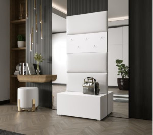 Flur Dielenmöbel Garderobenschrank Dielenschrank Schuhschrank Flurmöbel Set Spiegel  GF76