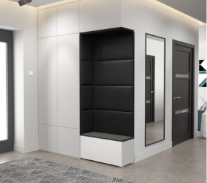 Flur Dielenmöbel Garderobenschrank Dielenschrank Schuhschrank Flurmöbel Set Spiegel  GF88