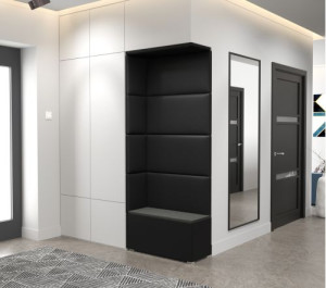Flur Dielenmöbel Garderobenschrank Dielenschrank Schuhschrank Flurmöbel Set Spiegel  GF88