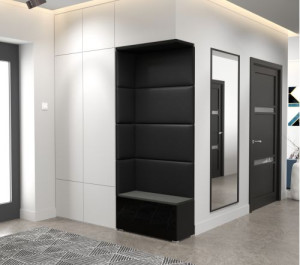 Flur Dielenmöbel Garderobenschrank Dielenschrank Schuhschrank Flurmöbel Set Spiegel  GF88