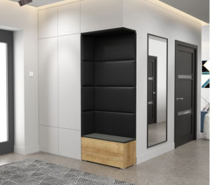 Flur Dielenmöbel Garderobenschrank Dielenschrank Schuhschrank Flurmöbel Set Spiegel  GF88