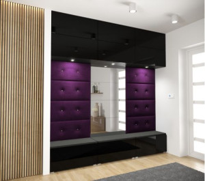 Flur Dielenmöbel Garderobenschrank Dielenschrank Schuhschrank Flurmöbel Set Spiegel  GF83