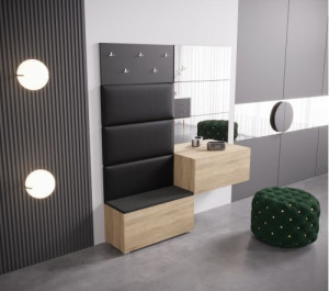 Flur Dielenmöbel Garderobenschrank Dielenschrank Schuhschrank Flurmöbel Set  GF86