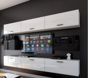Future 7 1B Modernes Wohnzimmer Wohnwand Wohnschrank Schrankwand Möbel Mediawand